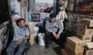 Polsek Kebonpedes Berikan Himbauan Pemilik Warung dan Toko Untuk Tidak Menjual Miras