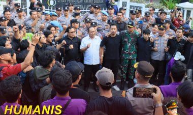 Humanis, Polres Ciamis Beri Pengamanan Aksi Mahasiswa Ciamis Raya