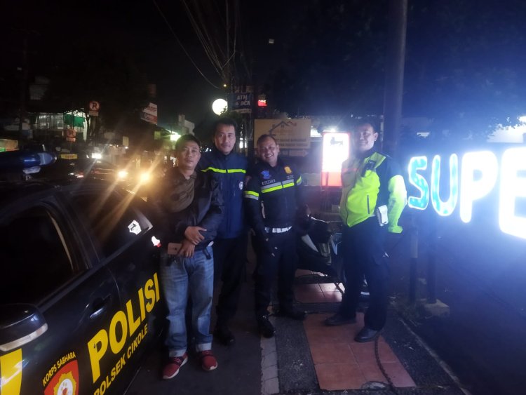 Cegah Kriminalitas,Polsek Cikole Giatkan Patroli Malam