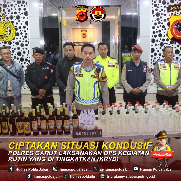 Ciptakan Situasi Kamtibmas Yang Kondusif, Polres Garut Gelar Patroli KRYD