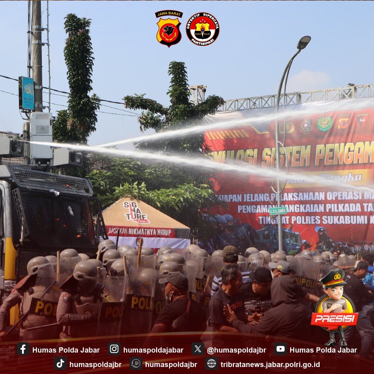 Jelang Pilkada 2024, Polres Sukabumi Kota Gelar Simulasi Sispamkota