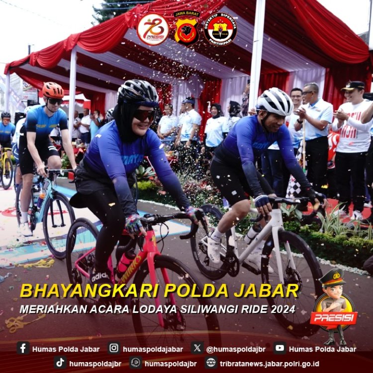 Bhayangkari Polda Jabar Ramaikan Acara Lodaya Siliwangi Ride 2024