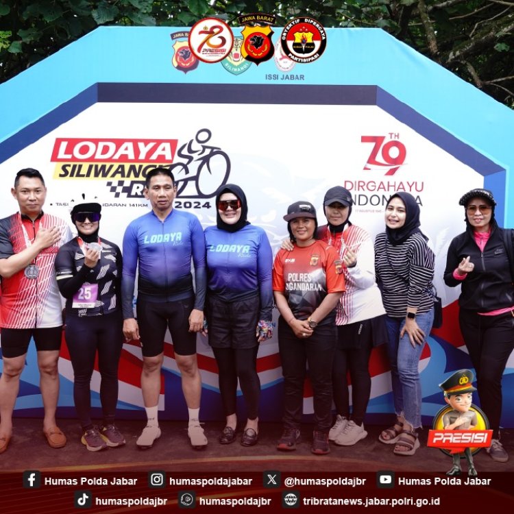 Bhayangkari Polda Jabar Ramaikan Acara Lodaya Siliwangi Ride 2024