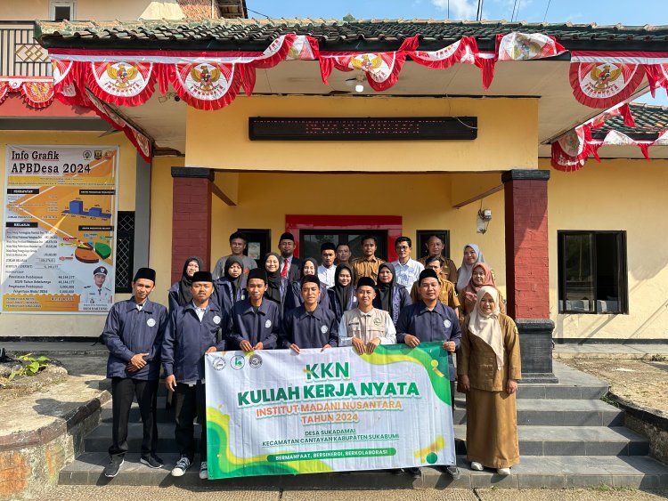 Pembukaan kegiatan KKN Mahasiswa (IMN) Ds. Sukadamai Kec. Cicantayan Sukabumi