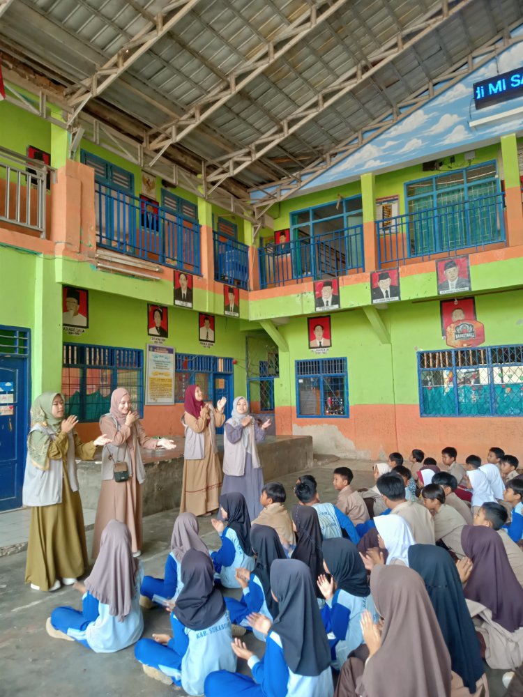 Pembukaan kegiatan KKN Mahasiswa (IMN) Ds. Sukadamai Kec. Cicantayan Sukabumi