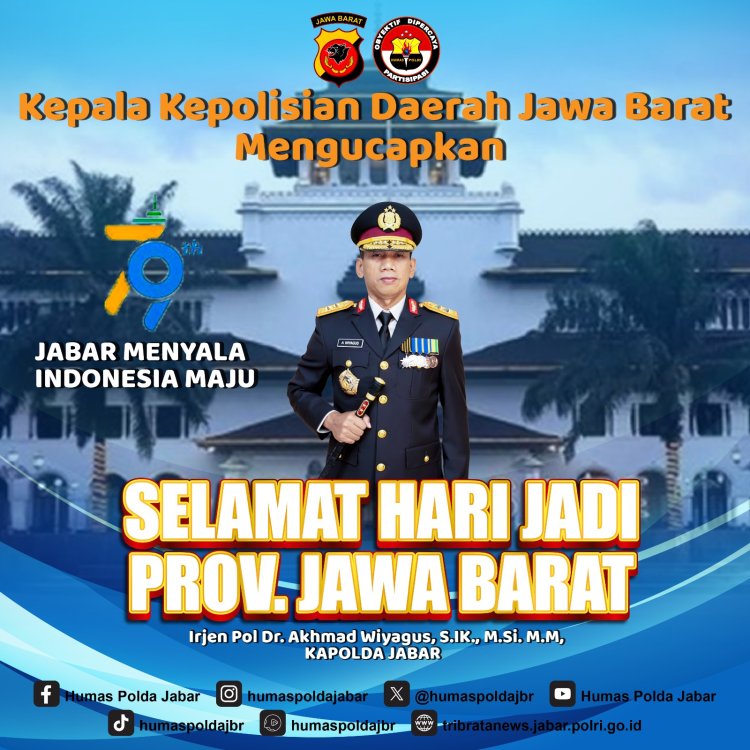 Kapolda Jabar Hadiri Upacara Hari Jadi Ke-79 Provinsi Jawa Barat Tahun 2024