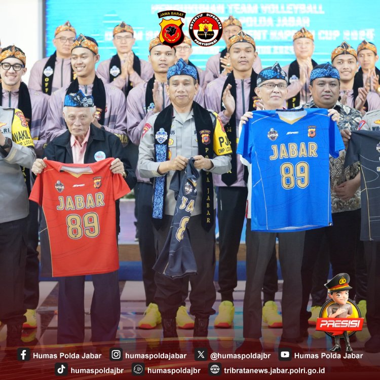 Kapolda Jabar Kukuhkan Tim Putra dan Putri Bola Voli Jelang Kapolri Cup 2024