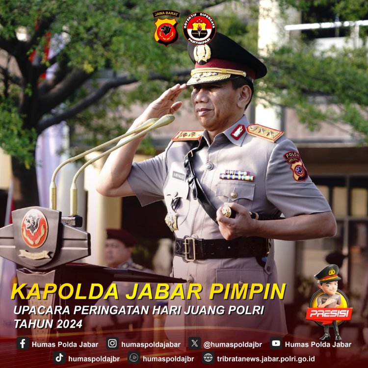 Kapolda Jabar Pimpin Upacara Peringatan Hari Juang Polri Tahun 2024