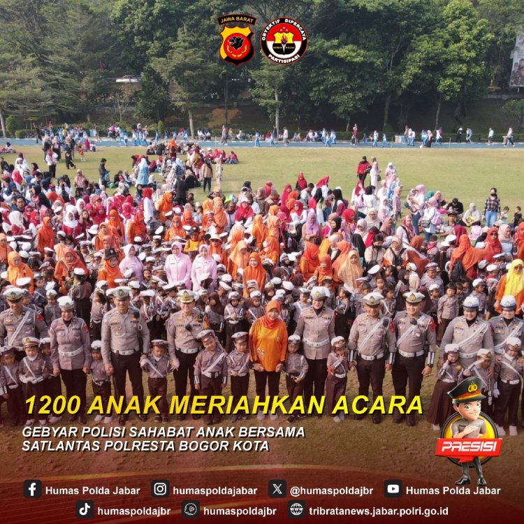 1200 Anak Meriahkan Gebyar Polisi Sahabat Anak Bersama Satlantas Polresta Bogor Kota