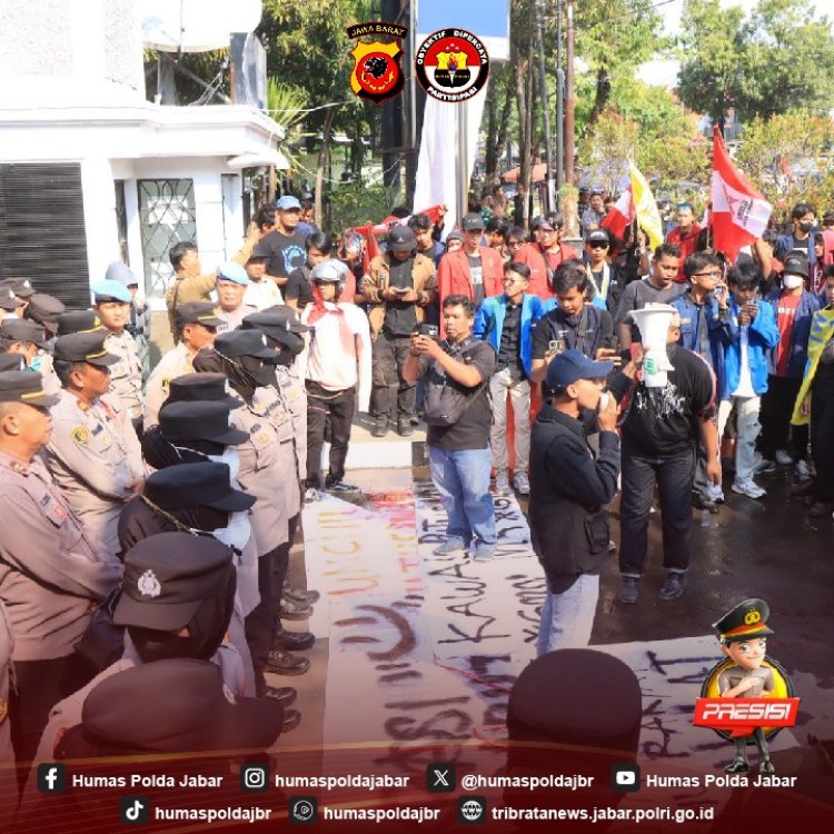 Kapolres Indramayu : Aksi Unjuk Rasa Mahasiswa Yang Tergabung Dalam Cipayung Plus  Berjalan Kondusif