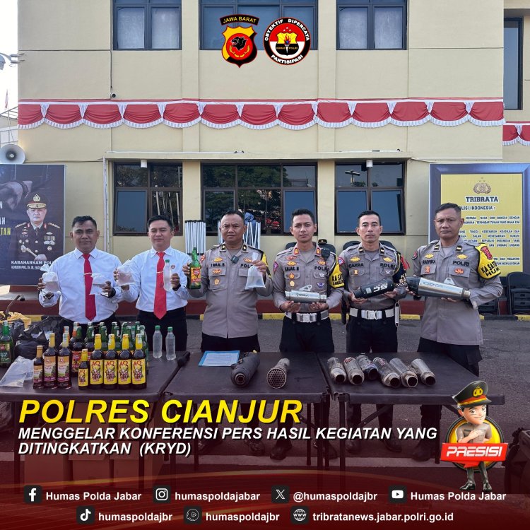 Polres Cianjur Gelar Konferensi Pers  Hasil Patroli KRYD