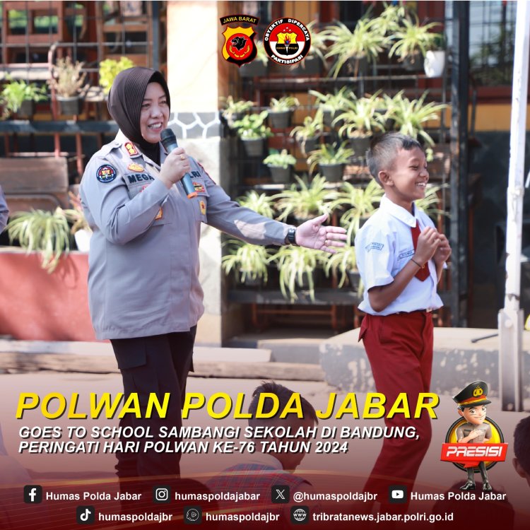 Polwan Polda Jabar Goes To School, Peringati HUT Polwan ke-76 Tahun 2024