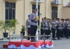 Polres Labuhanbatu Selatan Gelar Upacara Kenaikan Pangkat, Kapolres : Jaga Disiplin
