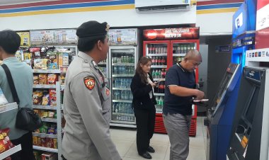 Cegah Kejahatan Perbankan, Polsek Lembursitu Laksanakan Patroli dan Pengecekan ATM
