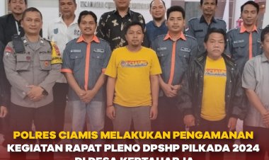 Polres Ciamis Laksanakan Pengamanan Rapat Pleno DPSHP Pilkada 2024