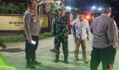 Polsek Bongas Bersama TNI Gelar Patroli Gabungan Jelang Pilkada Serentak