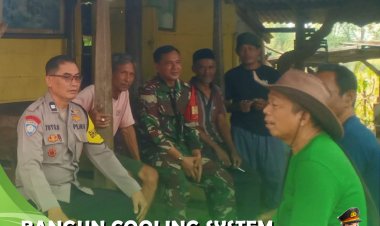 Bangun Cooling System, Bhabinkamtibmas  Polres Cirebon Kota Sambangi Warga