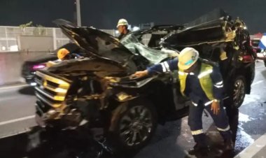 Kecelakaan Maut di Tol Makassar, Mobil Owner Pallubasa Serigala Hancur, Dua Nyawa Melayang