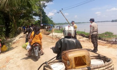 Tanah Longsor di Desa Pekan Tua, Kapolsek Minta Warga Hati-Hati