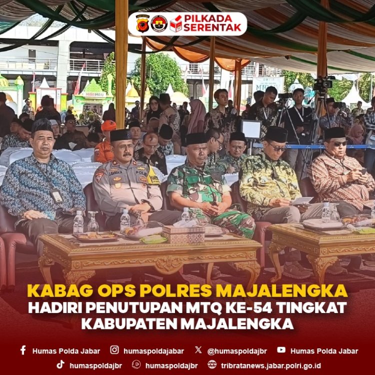 Kabag Ops Polres Majalengka,Hadiri Penutupan MTQ 2024 di Kabupaten Majalengka