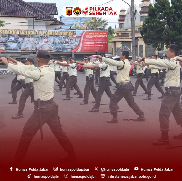 Tingkatkan Kemampuan,Polres Ciamis Berikan Pelatihan Kepada Anggota Satpam  Jelang Pilkada 2024