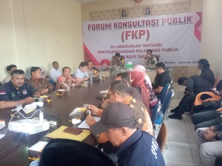 Guna Tingkatkan Pelayanan Polres Kaur Kerjasama Dengan Ombudsman Gelar FKP (Forum Konsultasi Publik)