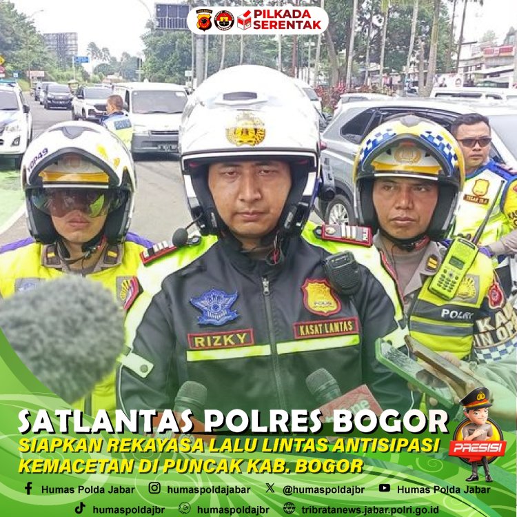 Sat Lantas Polres Bogor Siapkan Rekayasa Lalulintas, Antisipasi Kemacetan di Puncak