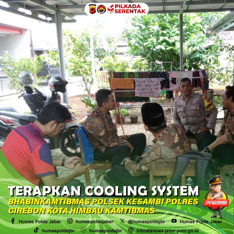 Terapkan Cooling System, Bhabinkamtibmas Polsek Kesambi Berikan Himbauan Kepada Warga