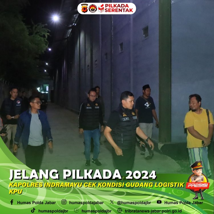 Jelang Pilkada 2024, Kapolres Indramayu Kontrol Gudang Logistik KPU