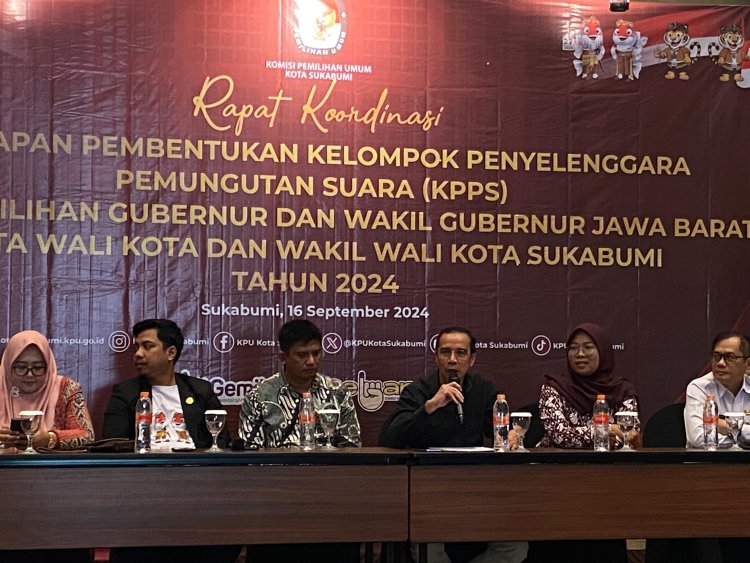 PJ Sekda Kota Sukabumi Hadiri Rakor Pembentukan Kelompok Penyelenggara Pemungutan Suara (KPPS)