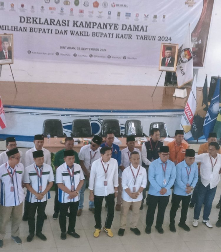 KPUD Kabupaten Kaur Tetapkan Nomor Urut Paslon Cabup/Cawabup  Pemilukada 2024