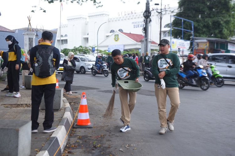 Giat World Clean Up Day (WCD) 2924 Kota Sukabumi Di Gelar Dengan Aksi Bersih-Bersih