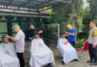 Tanamkan Kedisiplinan Kepada Pelajar, Polsek Pare Gelar Potong Rambut Gratis