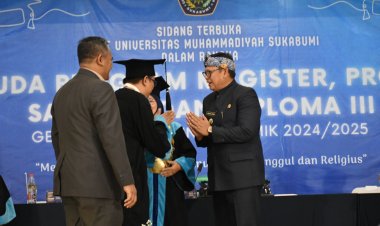PJ Walikota Sukabumi Hadiri Wisuda Sarjana dan Magister Universitas Muhammadiah Sukabumi