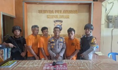 Polsek Tambusai Utara Tangkap 3 Laki-Laki Terduga Kasus Narkotika