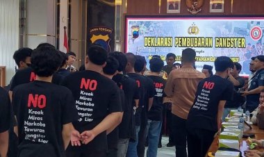 Polrestabes Semarang Fasilitasi Deklarasi Pembubaran Puluhan Gangster