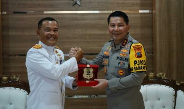 Kapolda Sulut Didampingi Wakapolda Kunjungi Mako Lantamal VIII Manado