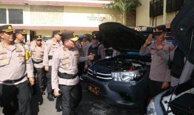 Kapolda Periksa Kesiapan Ranmor Dinas Milik Polresta Manado, Polres Bitung dan Minahasa