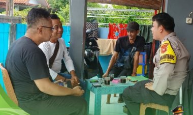 Bhabinkamtibmas Cilendek Barat Gelar Ngariung Bareng Warga, Berikan Himbauan Pemilu Damai