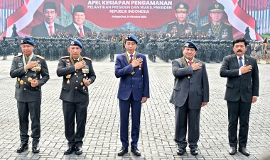 Polri Apel Gelar Pasukan Pengamanan Pelantikan Presiden RI dan Wakil Presiden RI