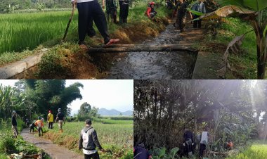 Pemdes Semplak Laksanakan Kegiatan Normalisasi Saluran Irigasi Tersier