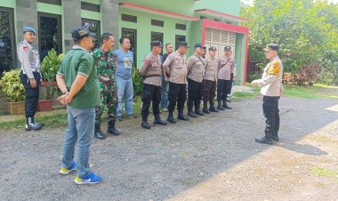 Wujudkan Pilkada Aman Kondusif, Polsek Kebonpedes Laksanakan Pengamanan Kampanye Calon Bupati