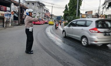 Wujudkan Kamseltibcar Lantas, Polsek Sukaraja Gelar Gatur Lalin