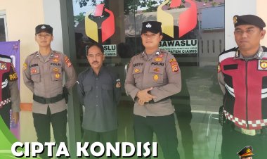 Cipta Kondisi , Polres Ciamis Laksanakan Patroli Dialogis ke Kantor Bawaslu