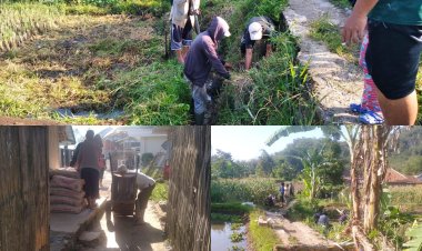 Jumat Bersih, Perangkat Desa Semplak Melaksanakan Kerja Bakti