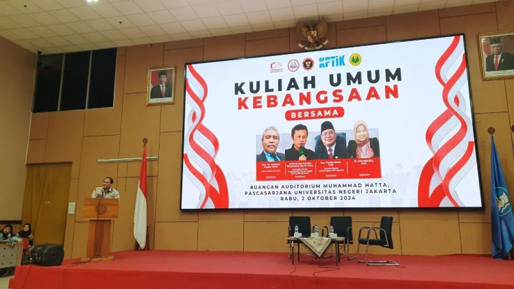 Dekan Fakultas Ilmu Sosial UNJ Resmi Buka Kuliah Umum dan Pelatihan Kompetisi Jurnalis Kebangsaan Mahasiswa BNPT RI