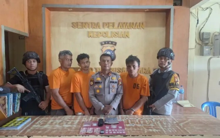 Polsek Tambusai Utara Tangkap 3 Laki-Laki Terduga Kasus Narkotika