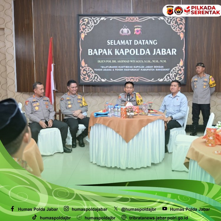 Kapolda Jabar Apresiasi Sinergi Polres Sumedang dan Tokoh Masyarakat Jaga Kamtibmas