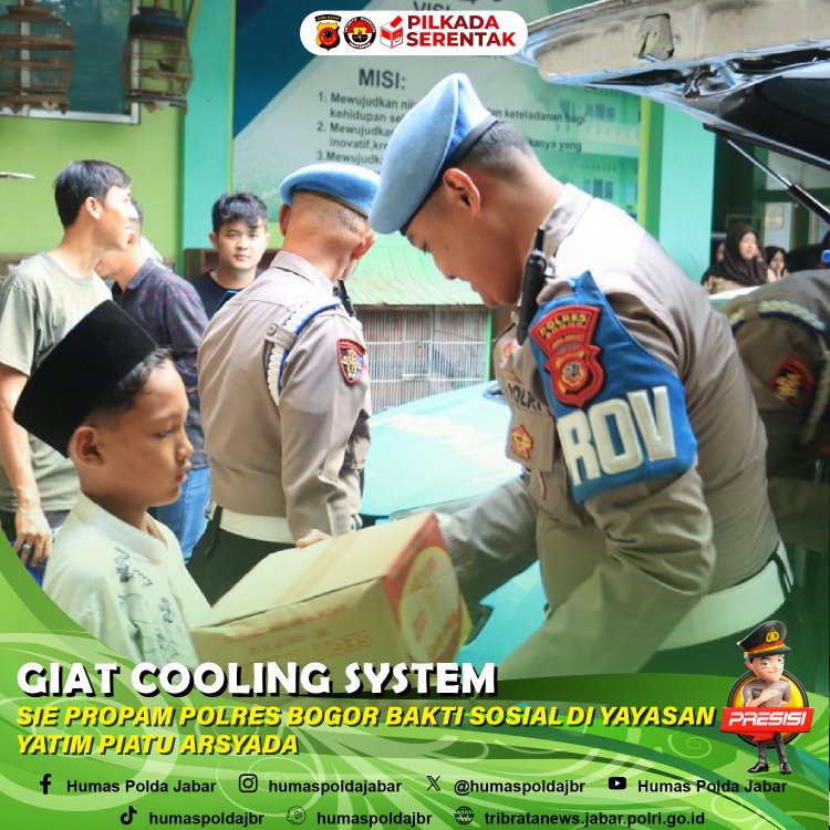 Giat Cooling System Sie Propam Polres Bogor, Baksos di Yayasan Yatim Piatu