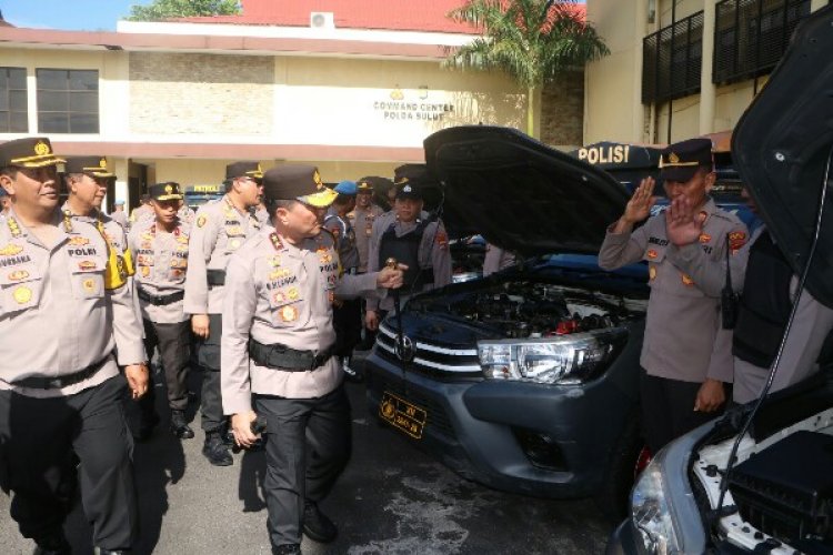 Kapolda Periksa Kesiapan Ranmor Dinas Milik Polresta Manado, Polres Bitung dan Minahasa